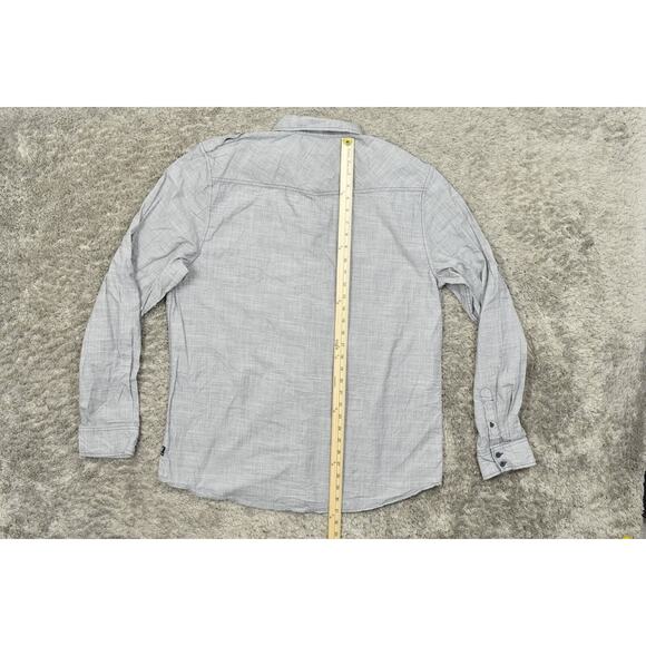 Jeans By Buffalo Gray Button-Up Shirt Men 2XL Cotton Classic - Picture 5 of 8